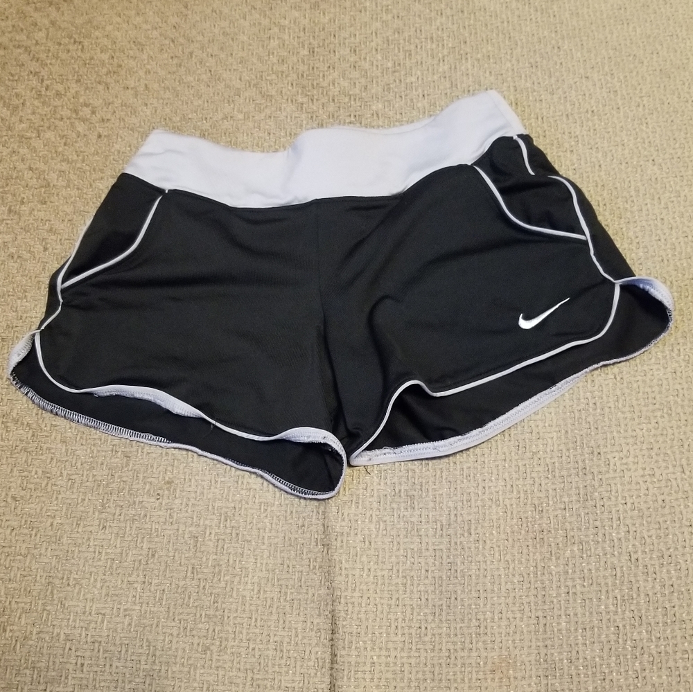 Nike Girls Running Athletic Shorts Black Gray S